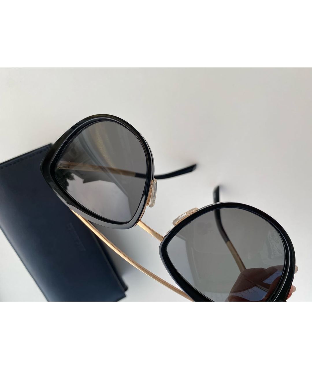 JIL SANDER Черные пластиковые солнцезащитные очки, фото 3