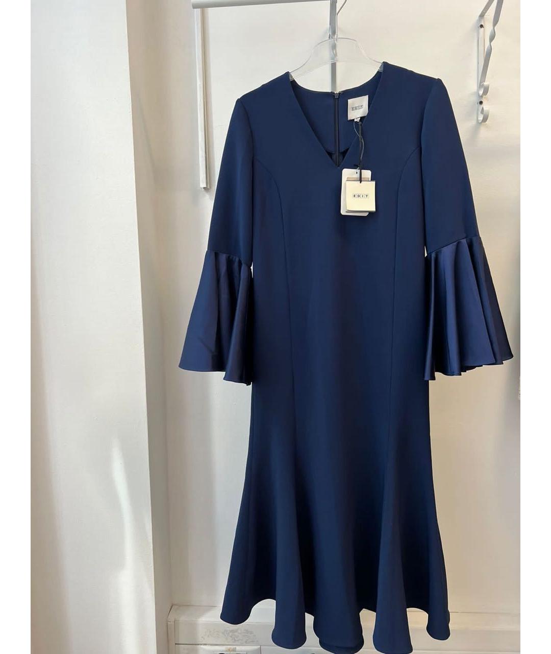 EDIT Темно-синее полиэстеровое повседневное платье, фото 6