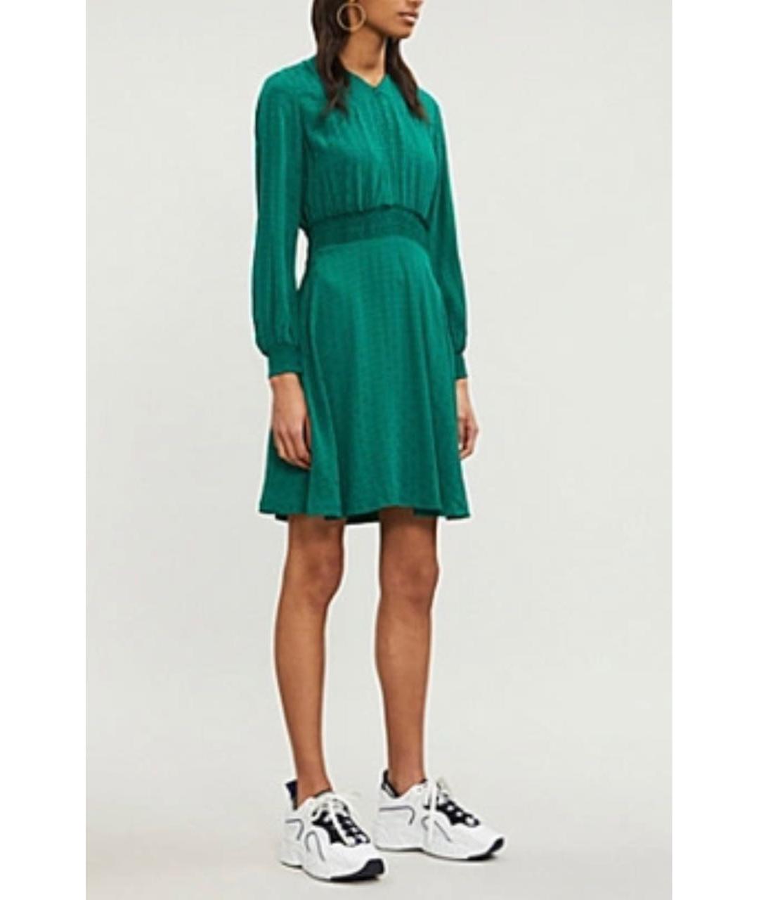 SANDRO Зеленые вискозное повседневное платье, фото 3