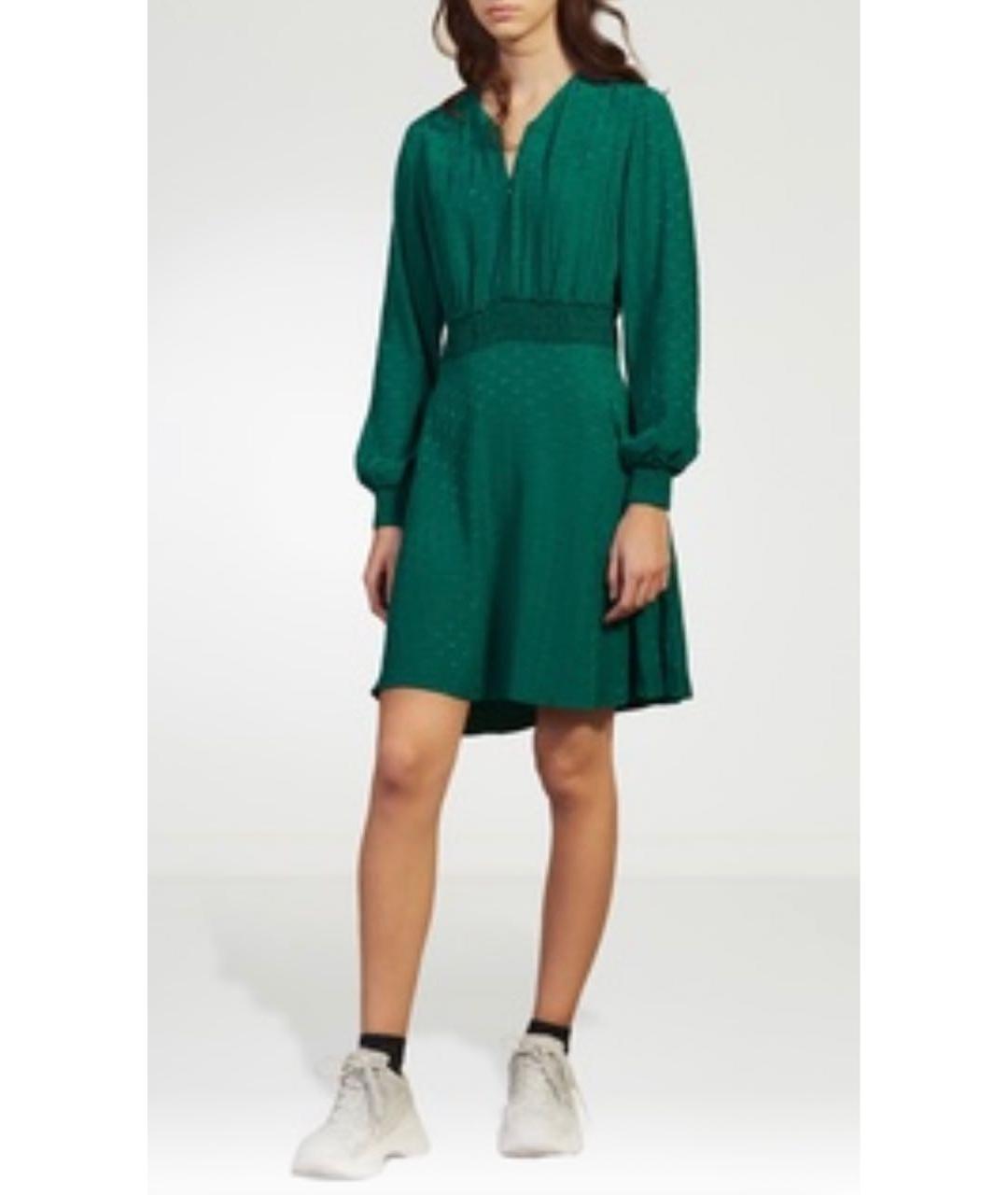 SANDRO Зеленые вискозное повседневное платье, фото 9