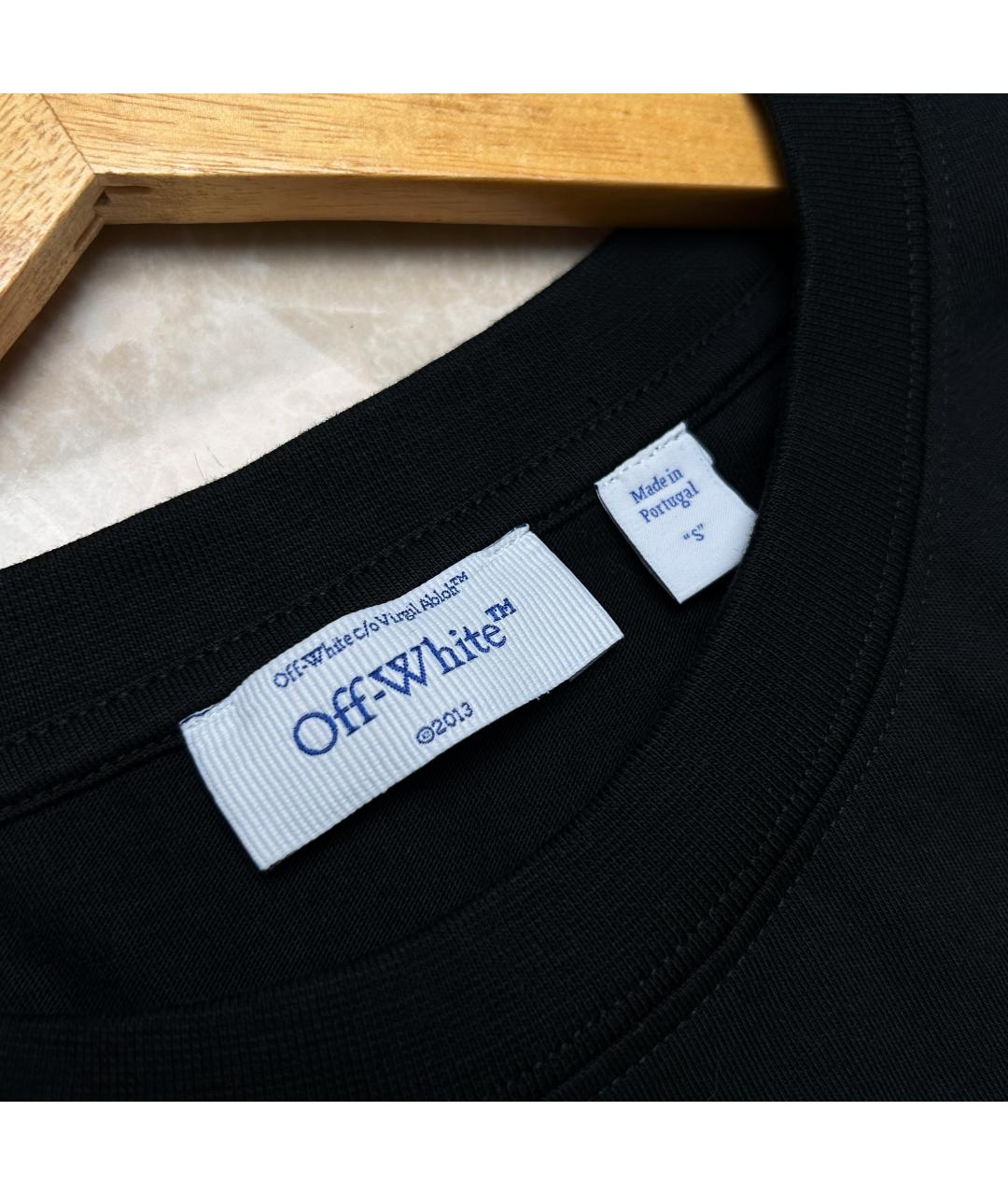 OFF-WHITE Черная хлопковая футболка, фото 7