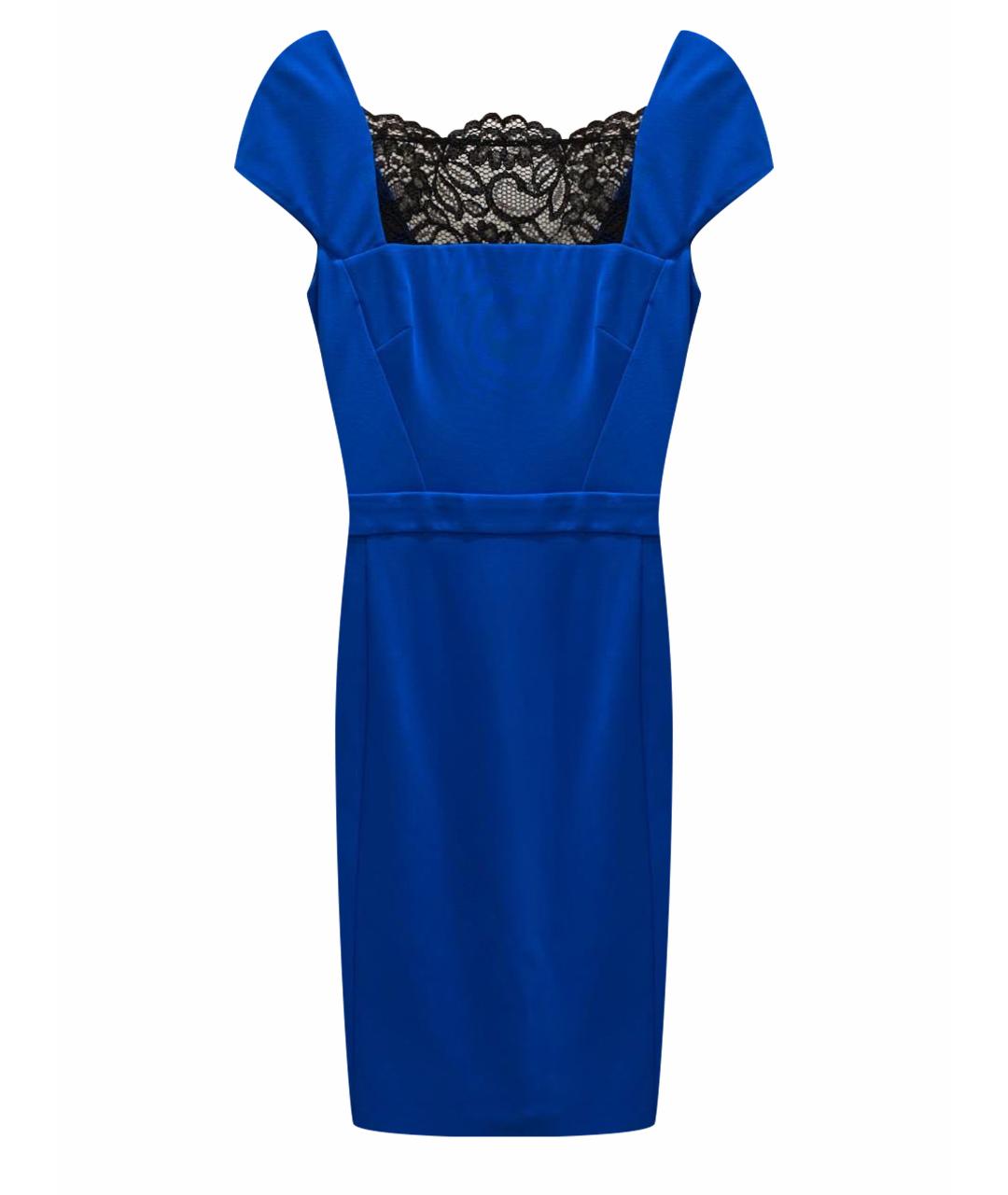 JUST CAVALLI Синее вискозное коктейльное платье, фото 1