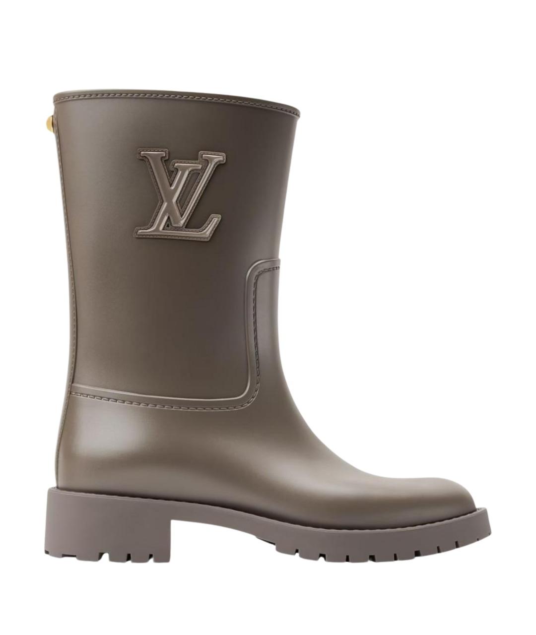 LOUIS VUITTON Серые резиновые сапоги, фото 1
