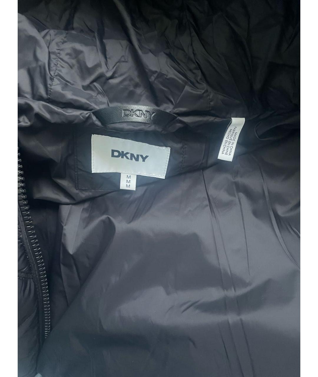 DKNY Черный полиэстеровый пуховик, фото 4