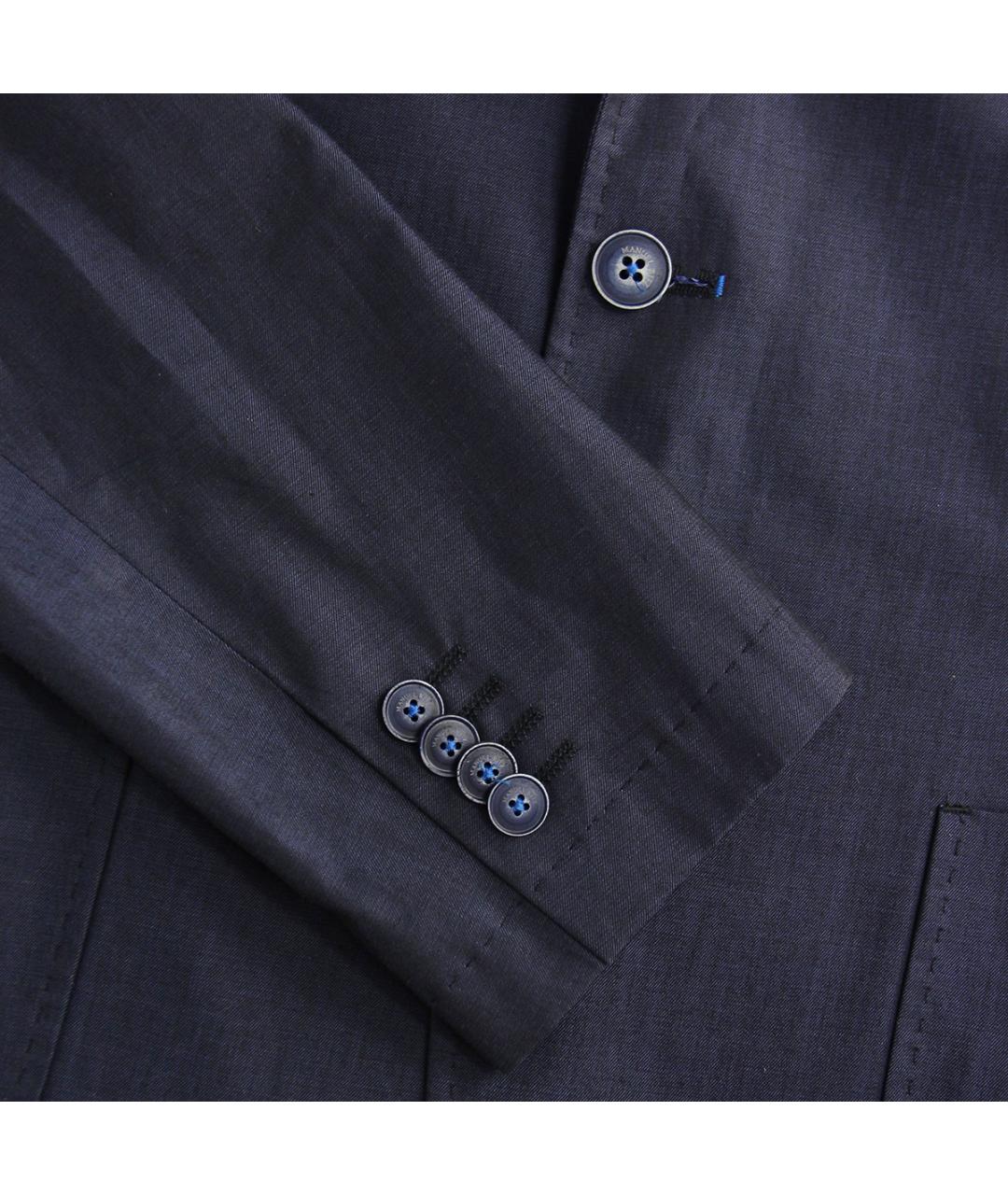 MANUEL RITZ Темно-синий хлопковый пиджак, фото 4