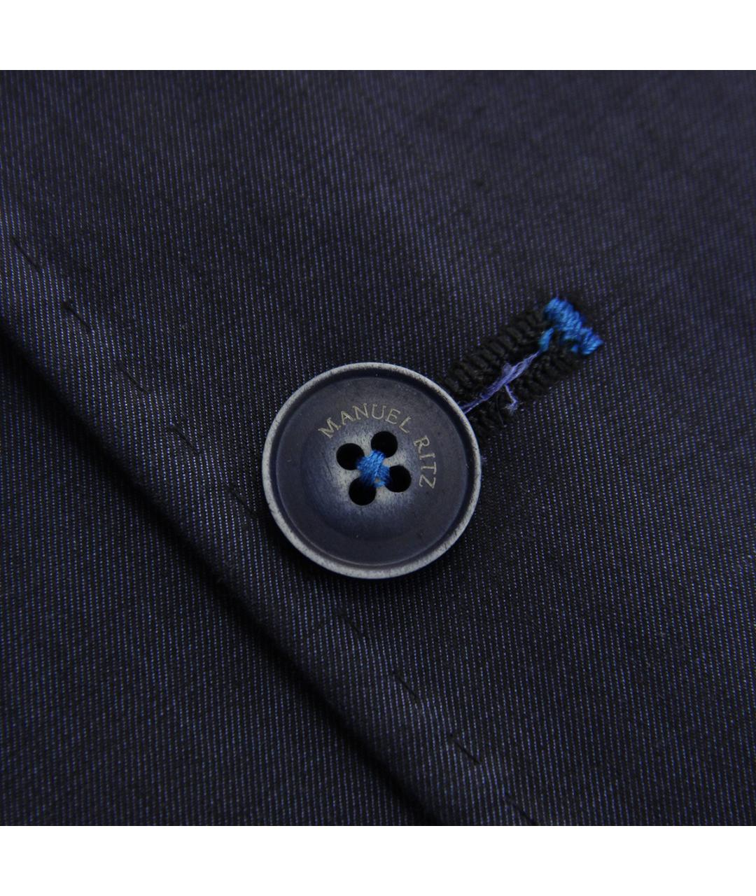 MANUEL RITZ Темно-синий хлопковый пиджак, фото 5