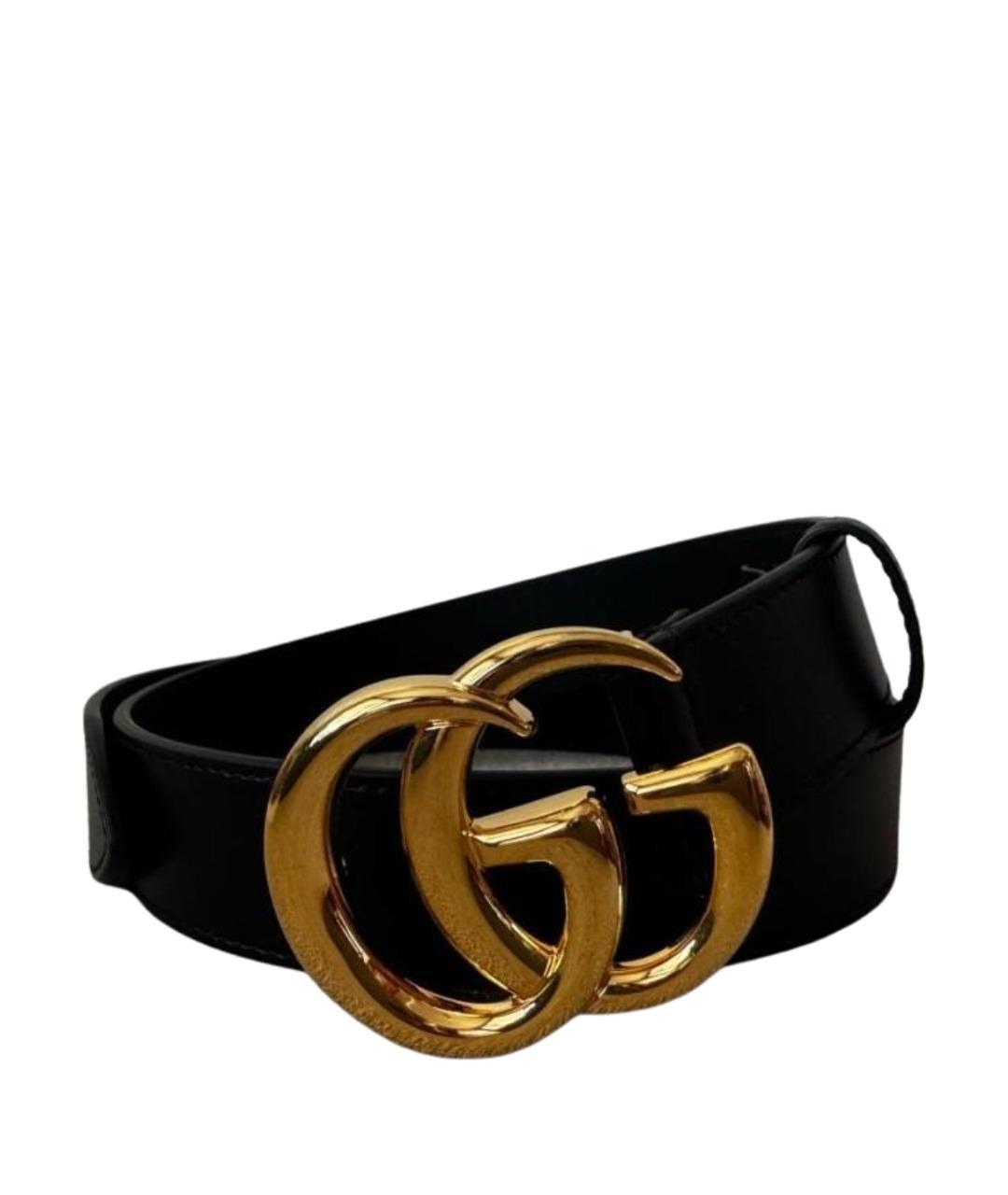 GUCCI Черный кожаный ремень, фото 1