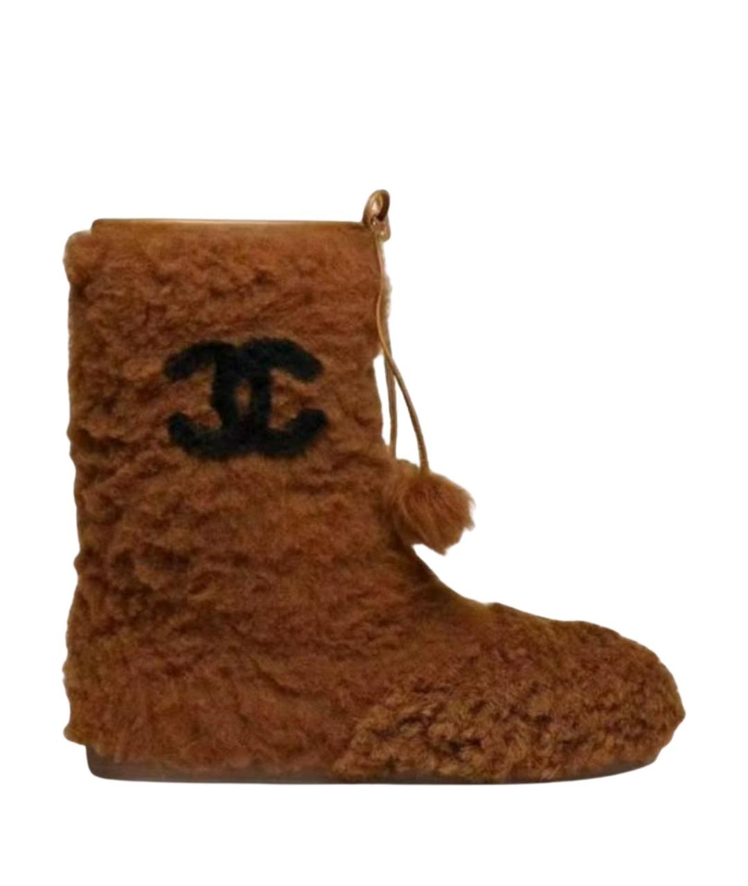 CHANEL Коричневые сапоги, фото 1