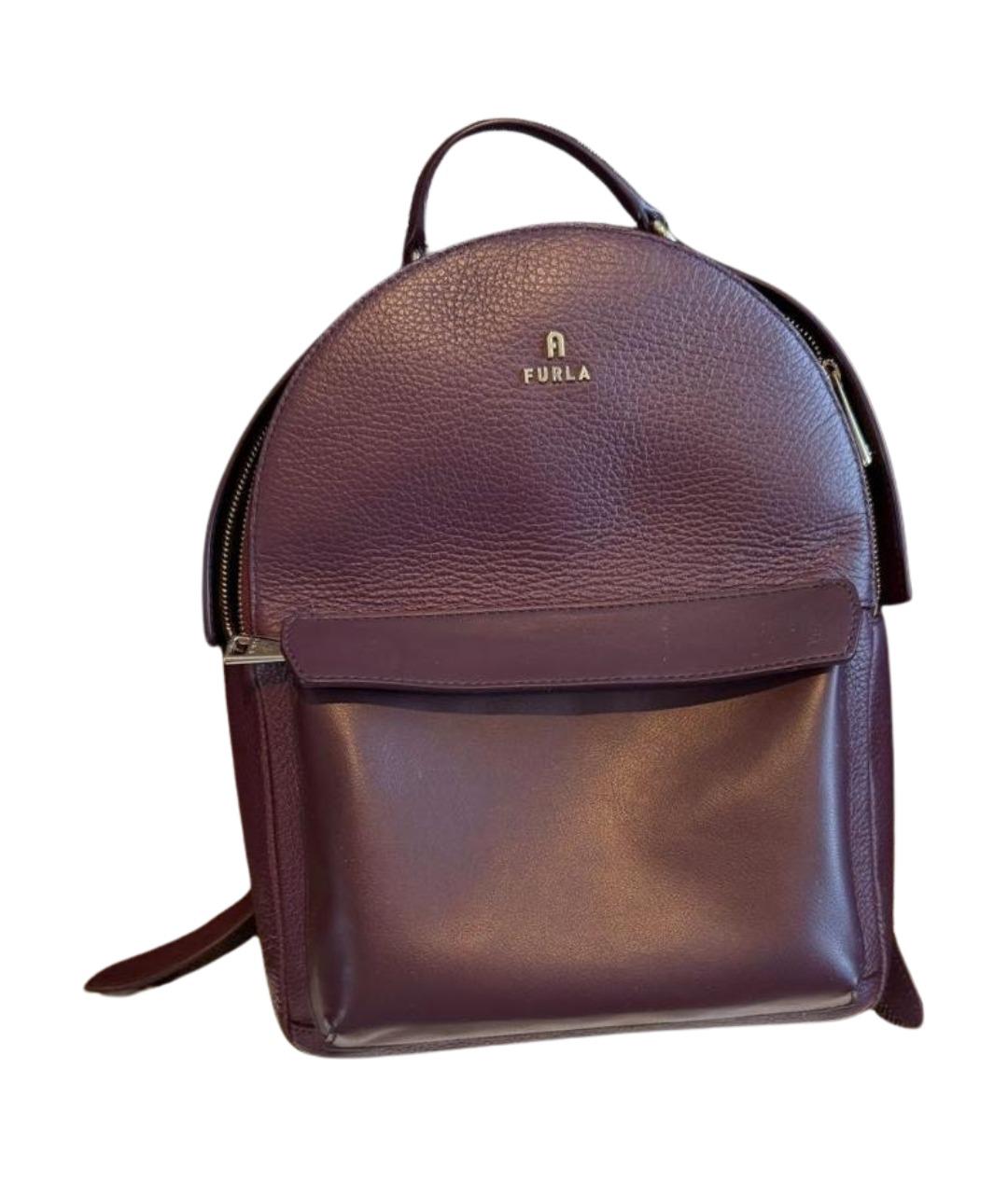 FURLA Фиолетовый кожаный рюкзак, фото 1