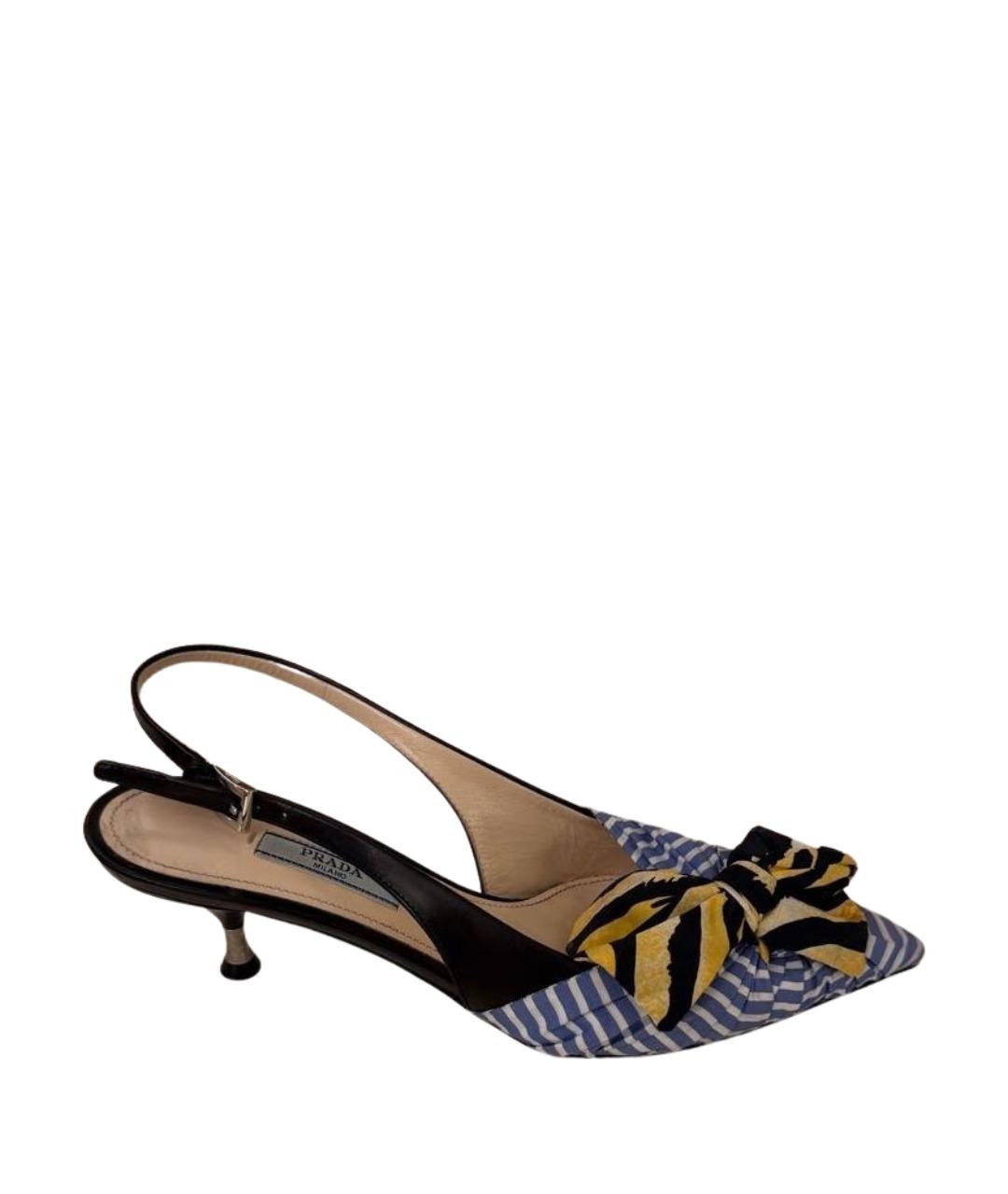PRADA Мульти текстильные туфли, фото 1
