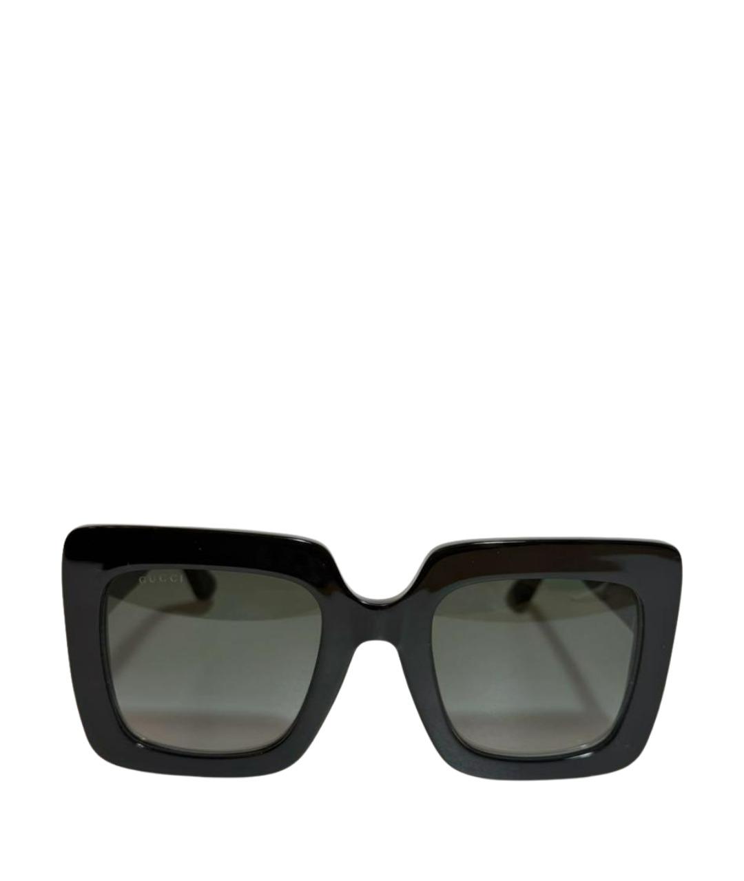 GUCCI Черные пластиковые солнцезащитные очки, фото 1
