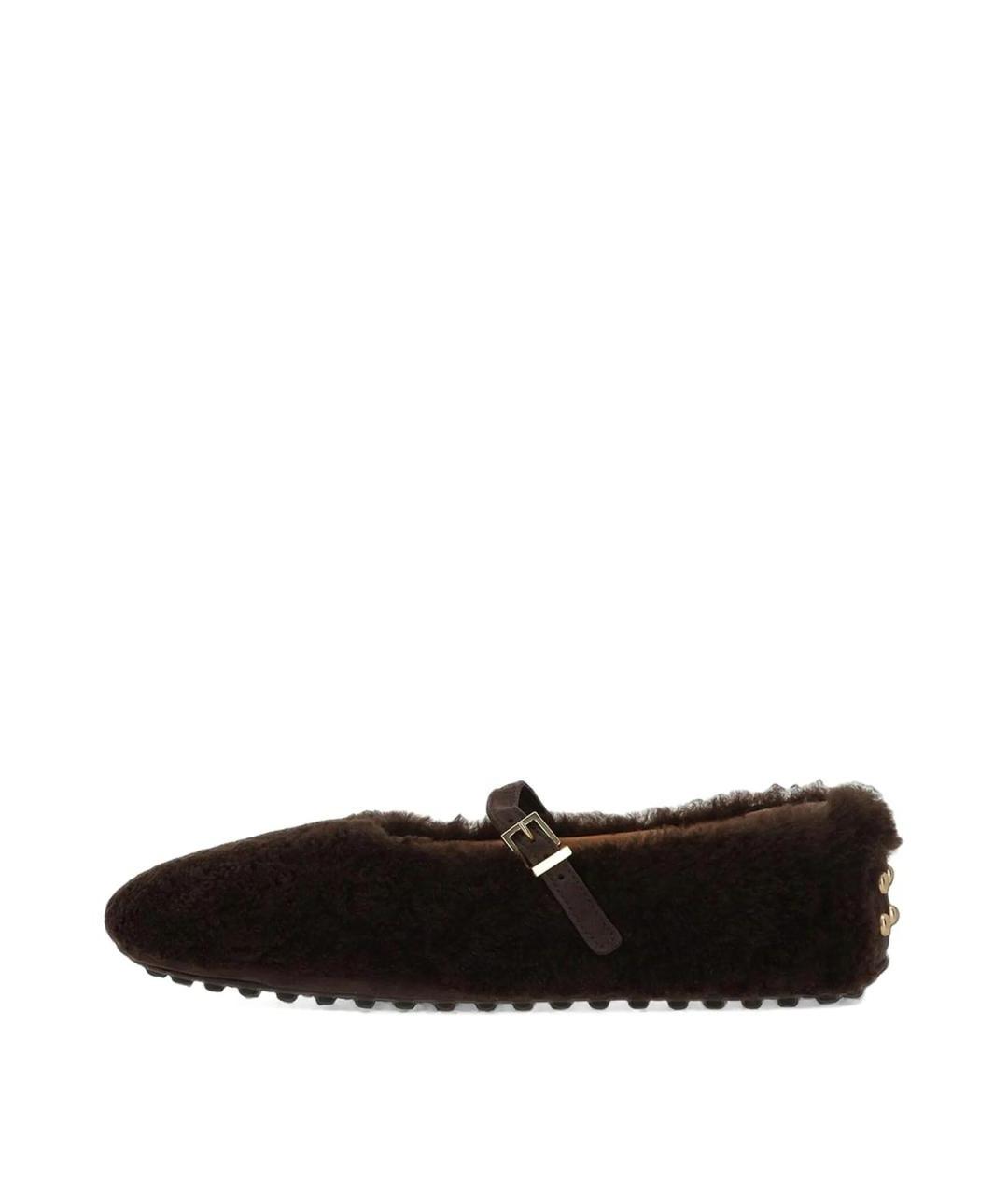 TOD'S Коричневые балетки, фото 3