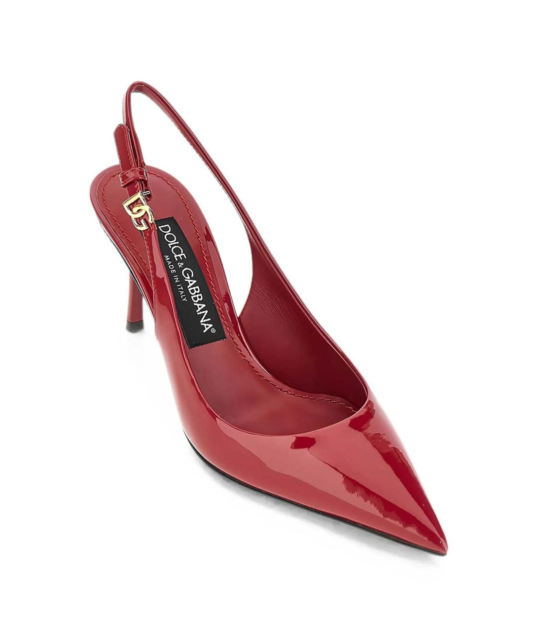 DOLCE&GABBANA Красные туфли из лакированной кожи, фото 2