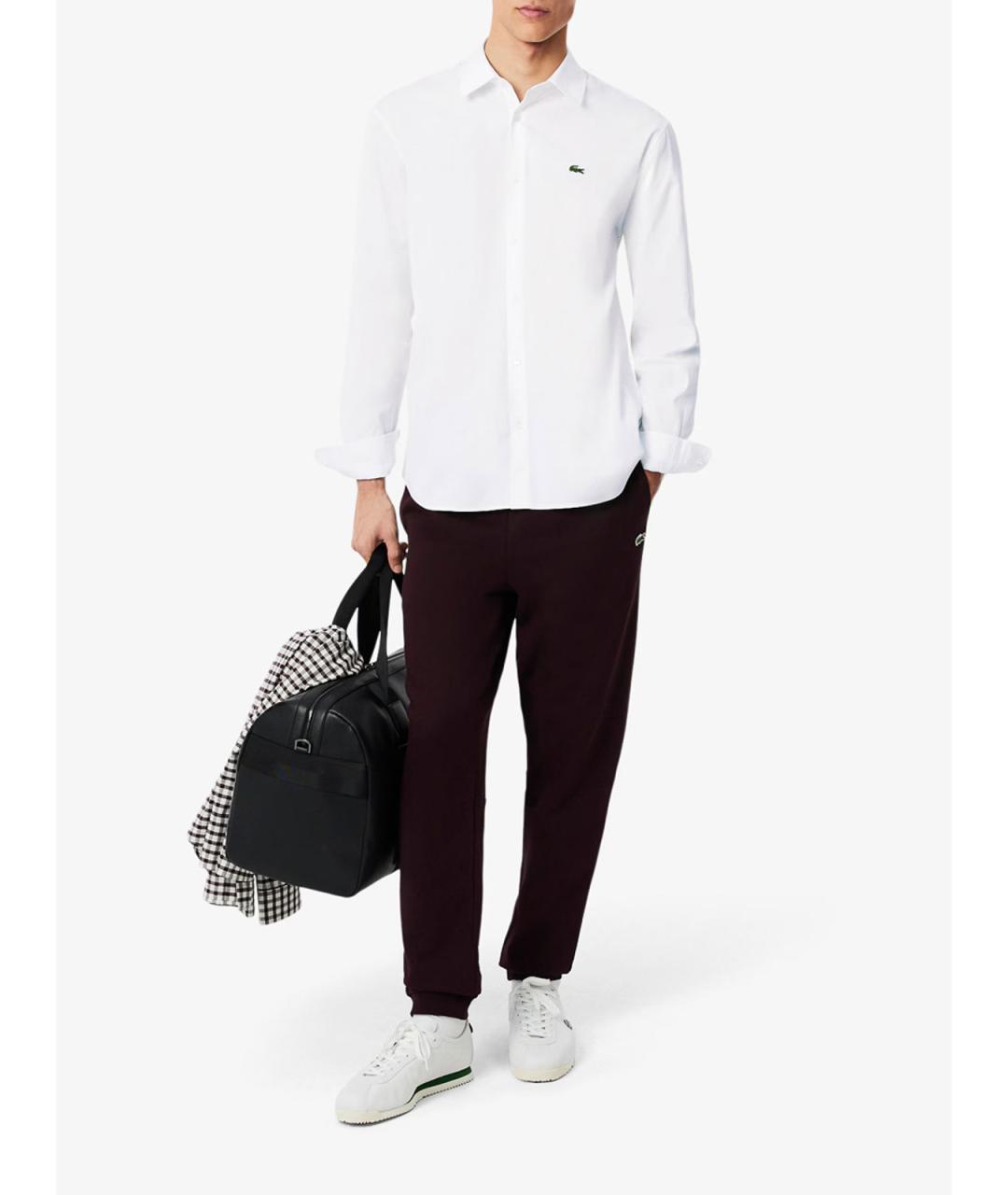 LACOSTE Белая хлопковая кэжуал рубашка, фото 2