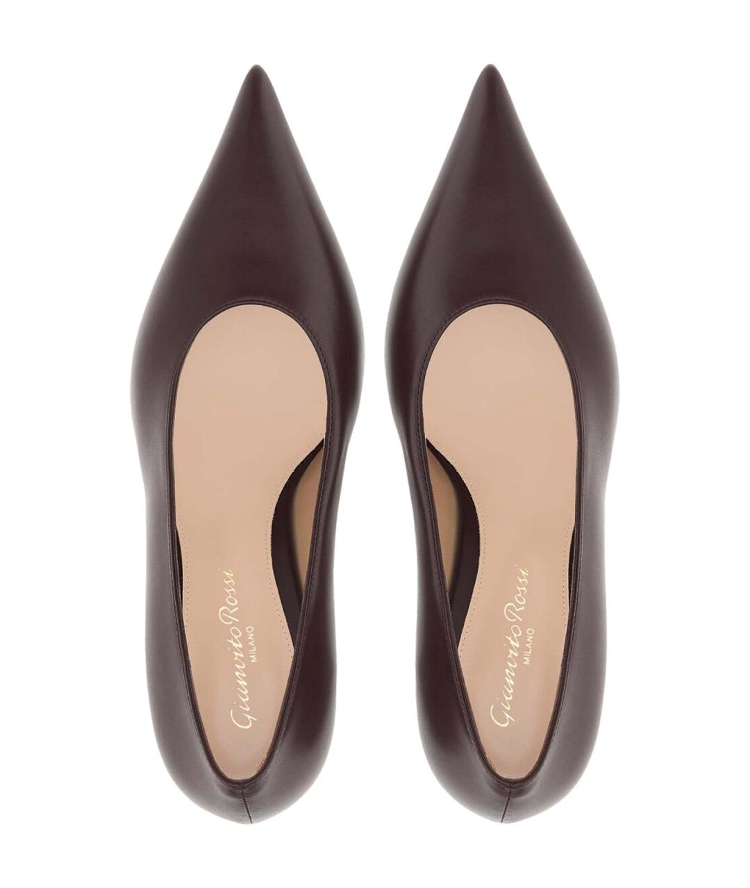GIANVITO ROSSI Красные кожаные туфли, фото 4