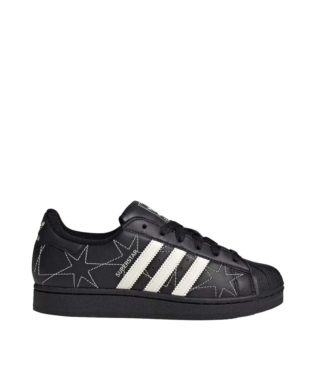 ADIDAS Черные кожаные кроссовки, фото 6