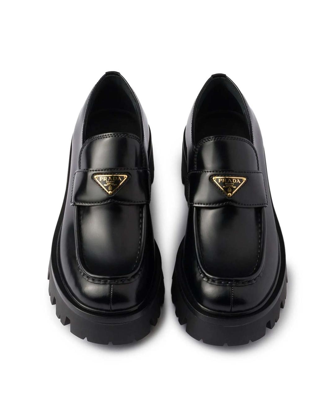PRADA Черные кожаные лоферы, фото 3