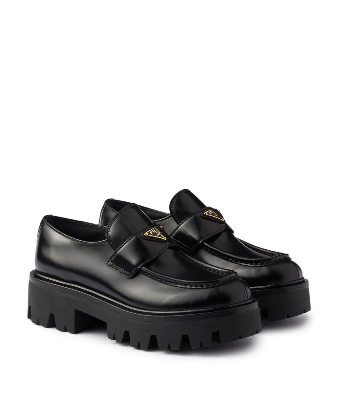 PRADA Черные кожаные лоферы, фото 2