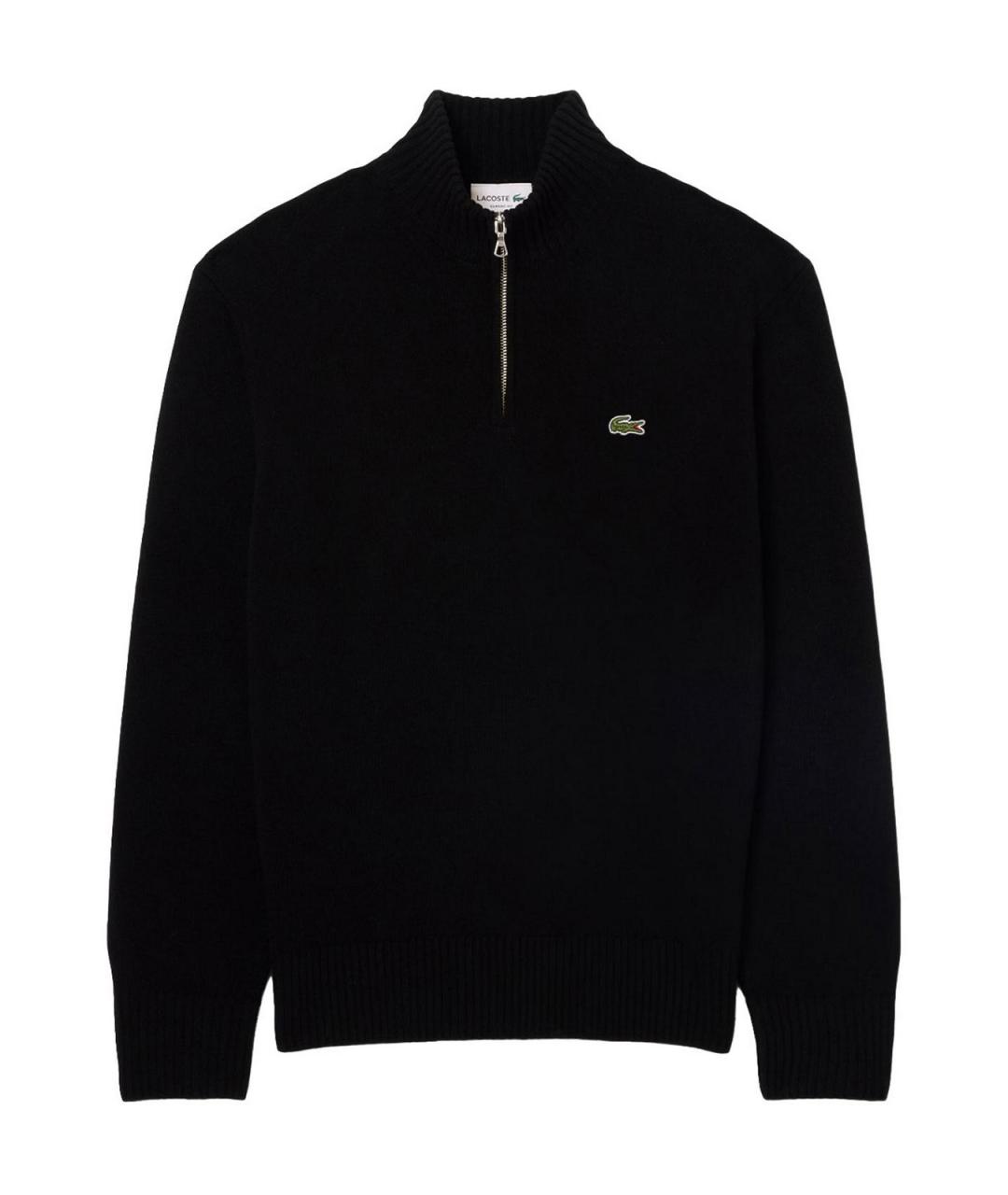 LACOSTE Черный шерстяной джемпер / свитер, фото 1