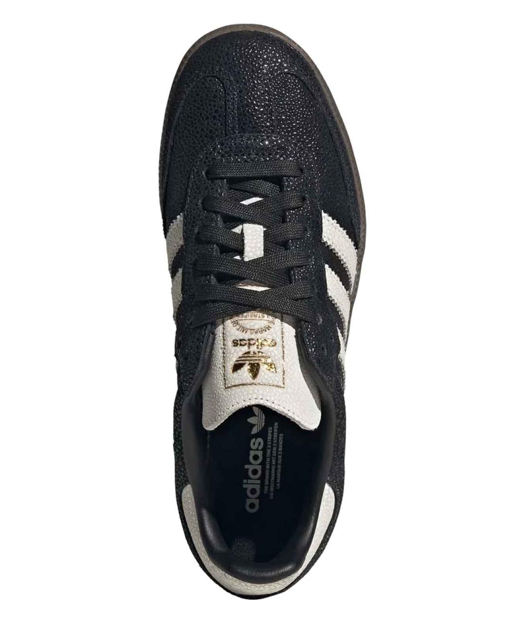 ADIDAS Черные кожаные кроссовки, фото 4