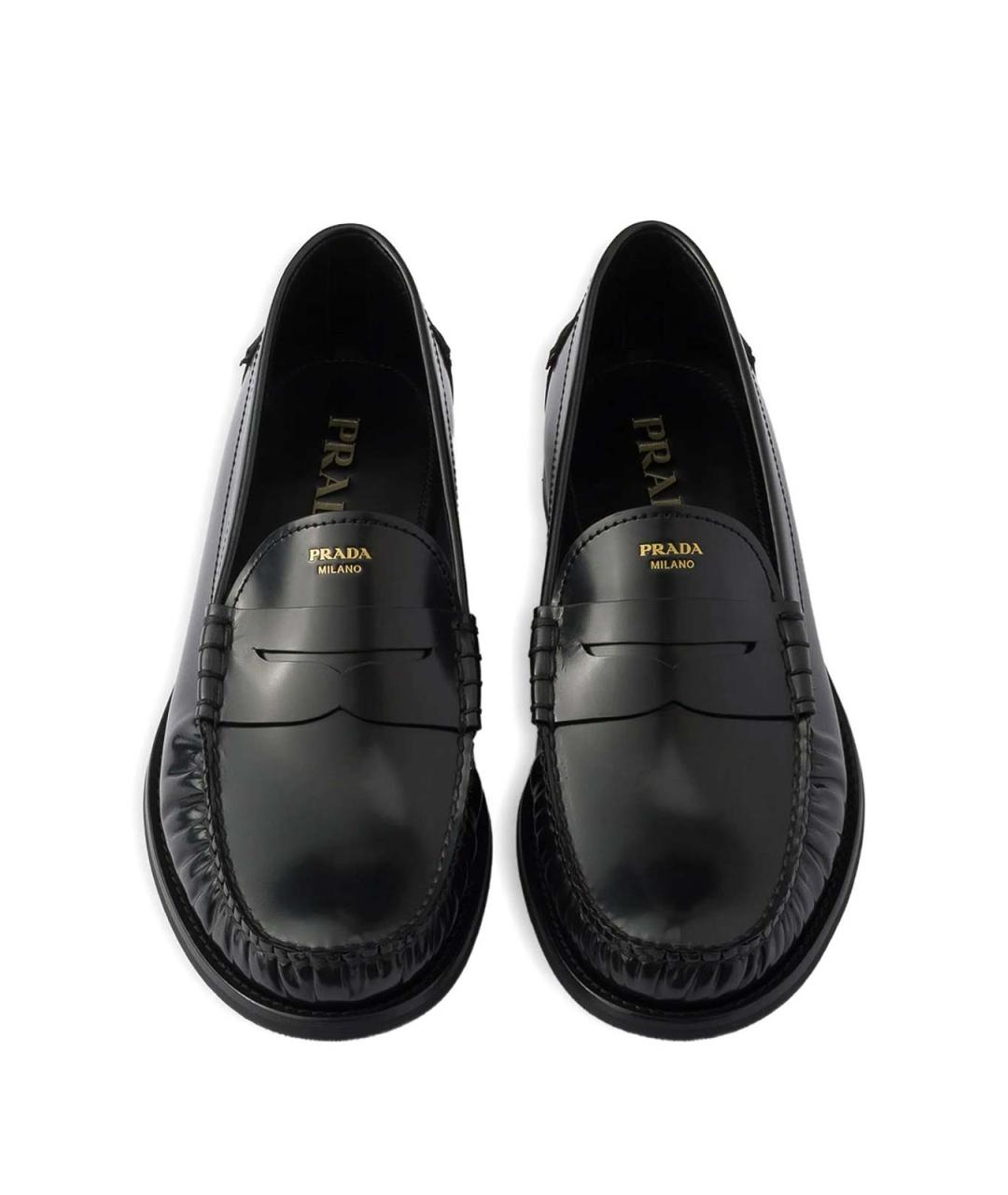 PRADA Черные лоферы из лакированной кожи, фото 3