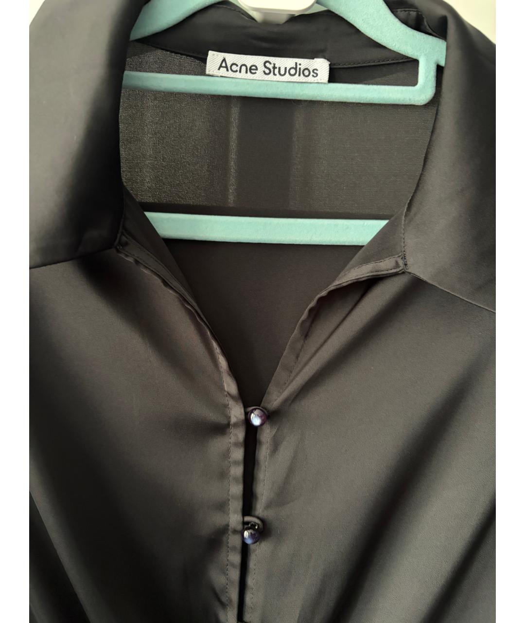 ACNE STUDIOS Черная полиэстеровая блузы, фото 4