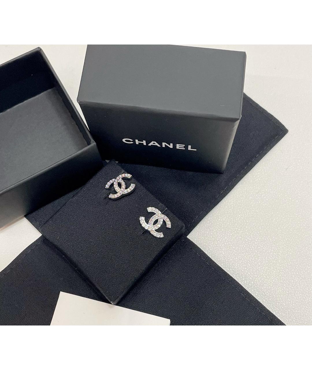 CHANEL Серебряные металлические серьги, фото 6