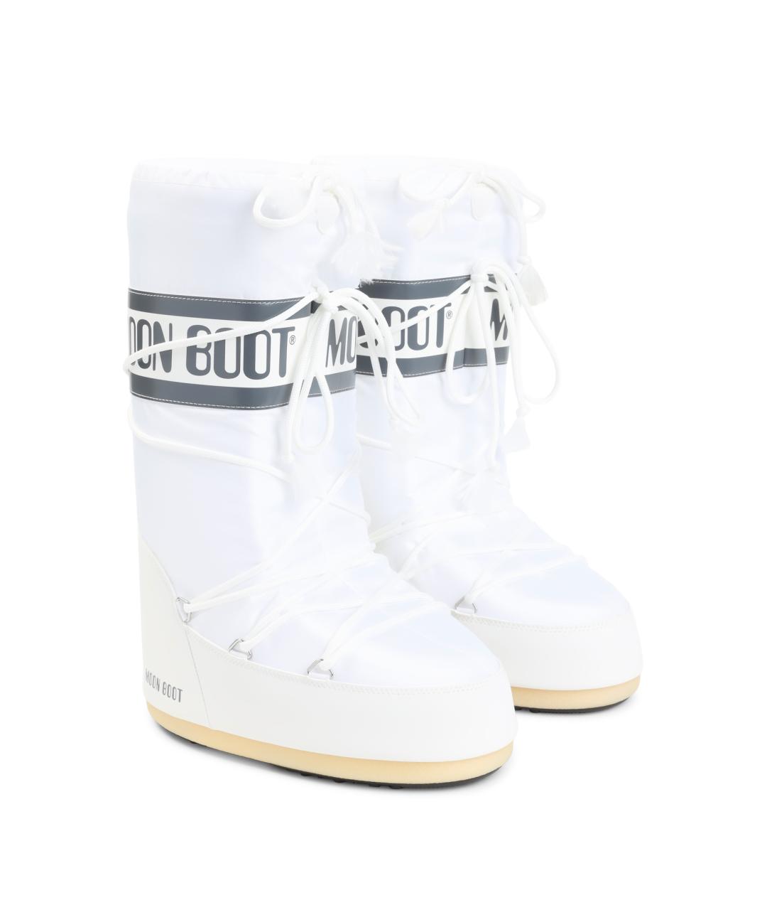 MOON BOOT Белые синтетические сапоги, фото 3