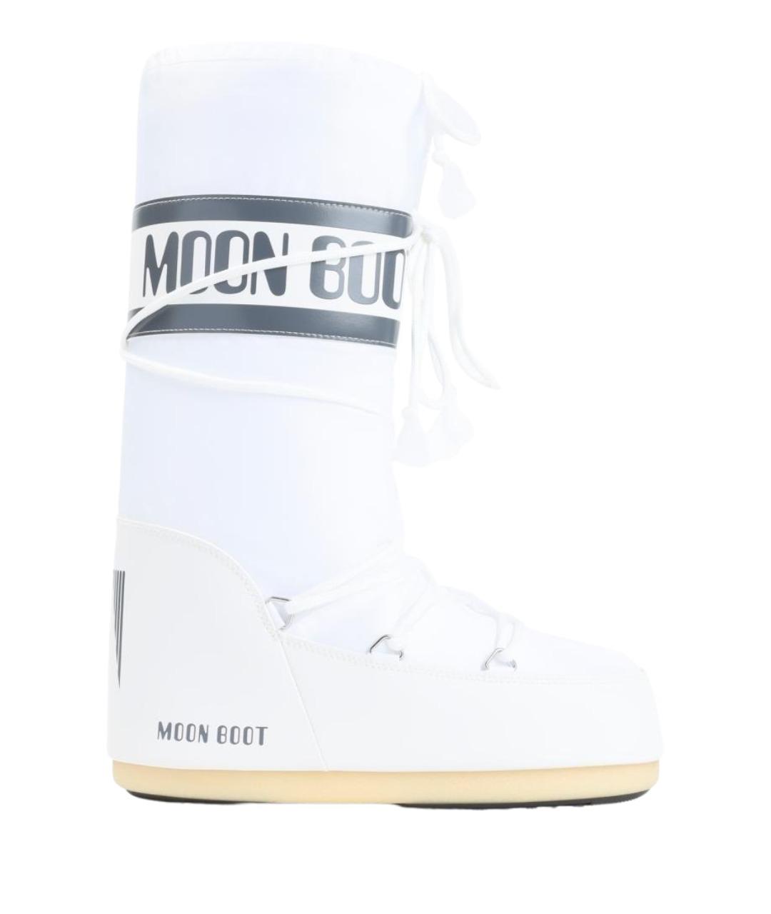 MOON BOOT Белые синтетические сапоги, фото 1