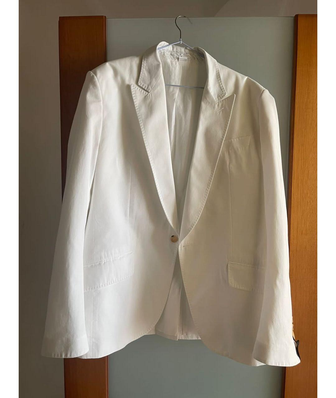 JOHN GALLIANO Белый хлопковый пиджак, фото 9