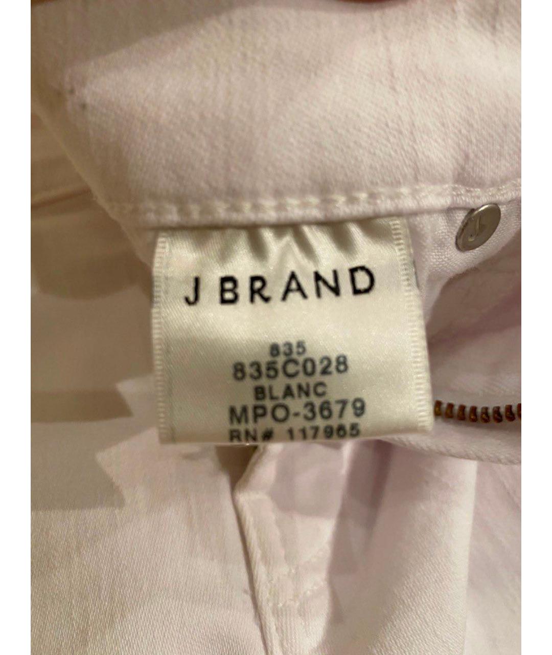 JBRAND Белые хлопко-эластановые джинсы слим, фото 4