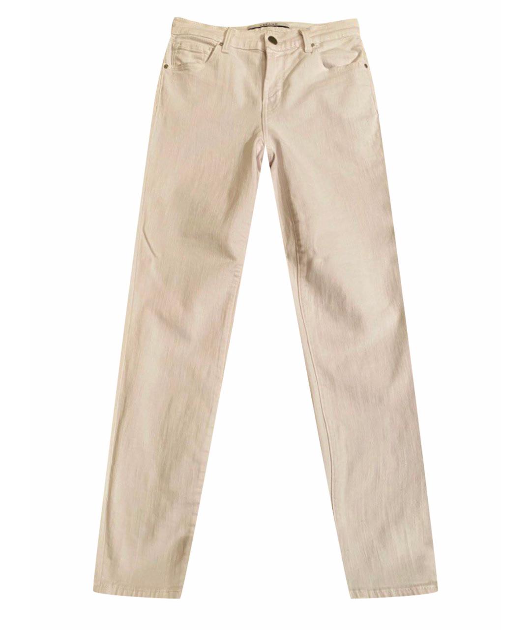 JBRAND Белые хлопко-эластановые джинсы слим, фото 1