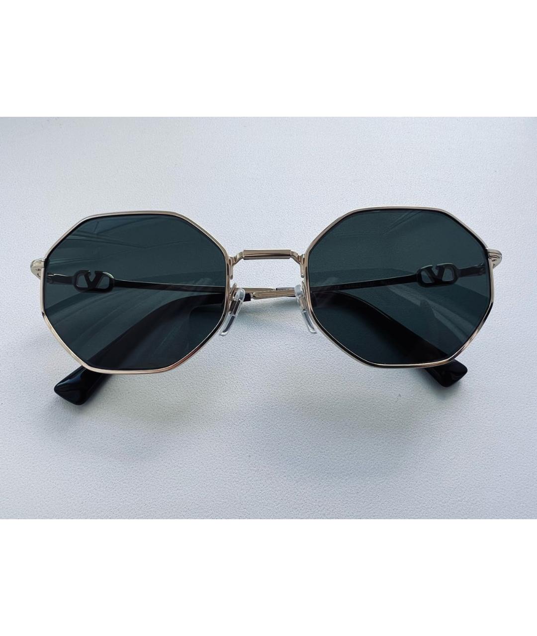 VALENTINO Зеленые металлические солнцезащитные очки, фото 9
