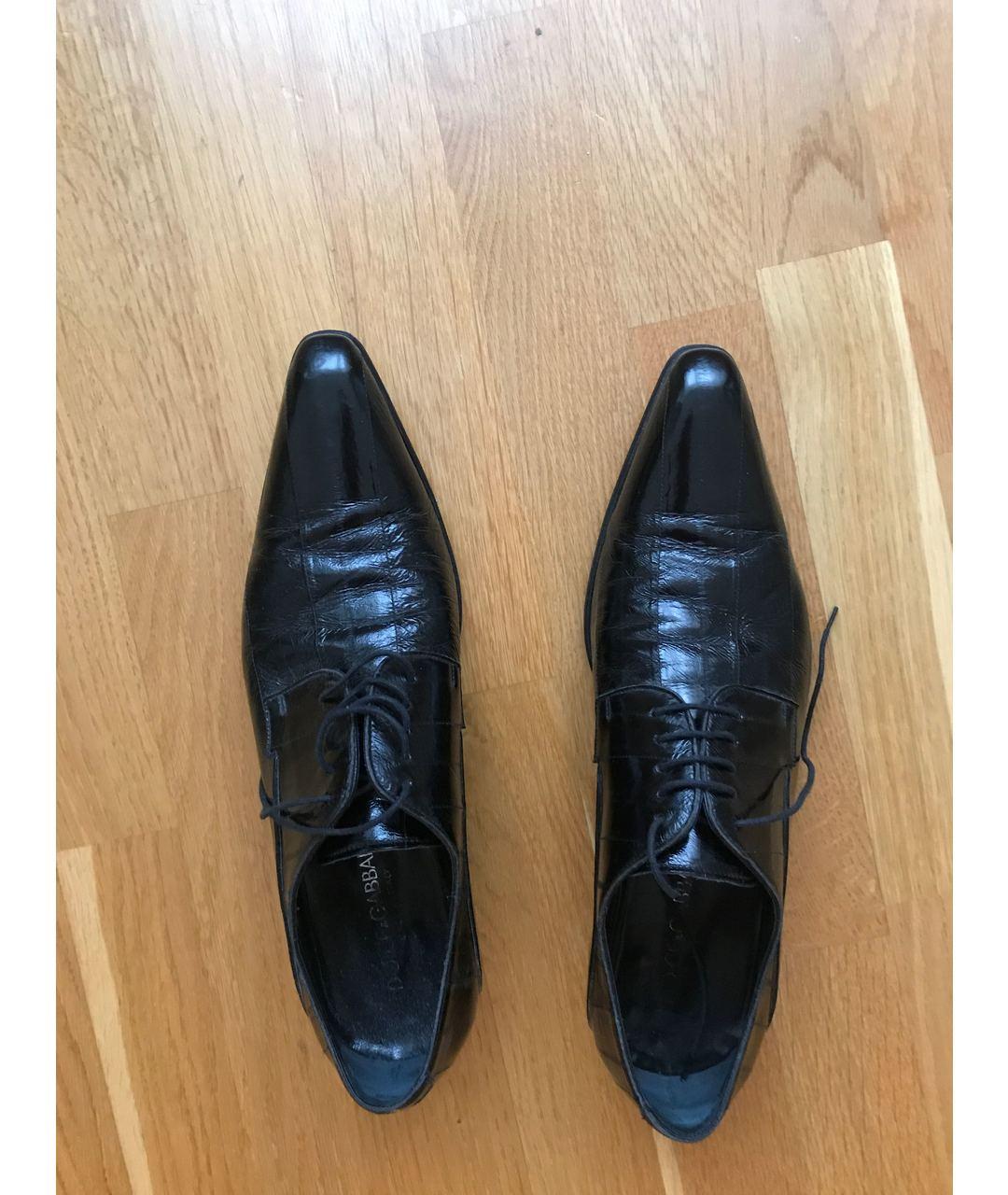 DOLCE&GABBANA Черные туфли из экзотической кожи, фото 3