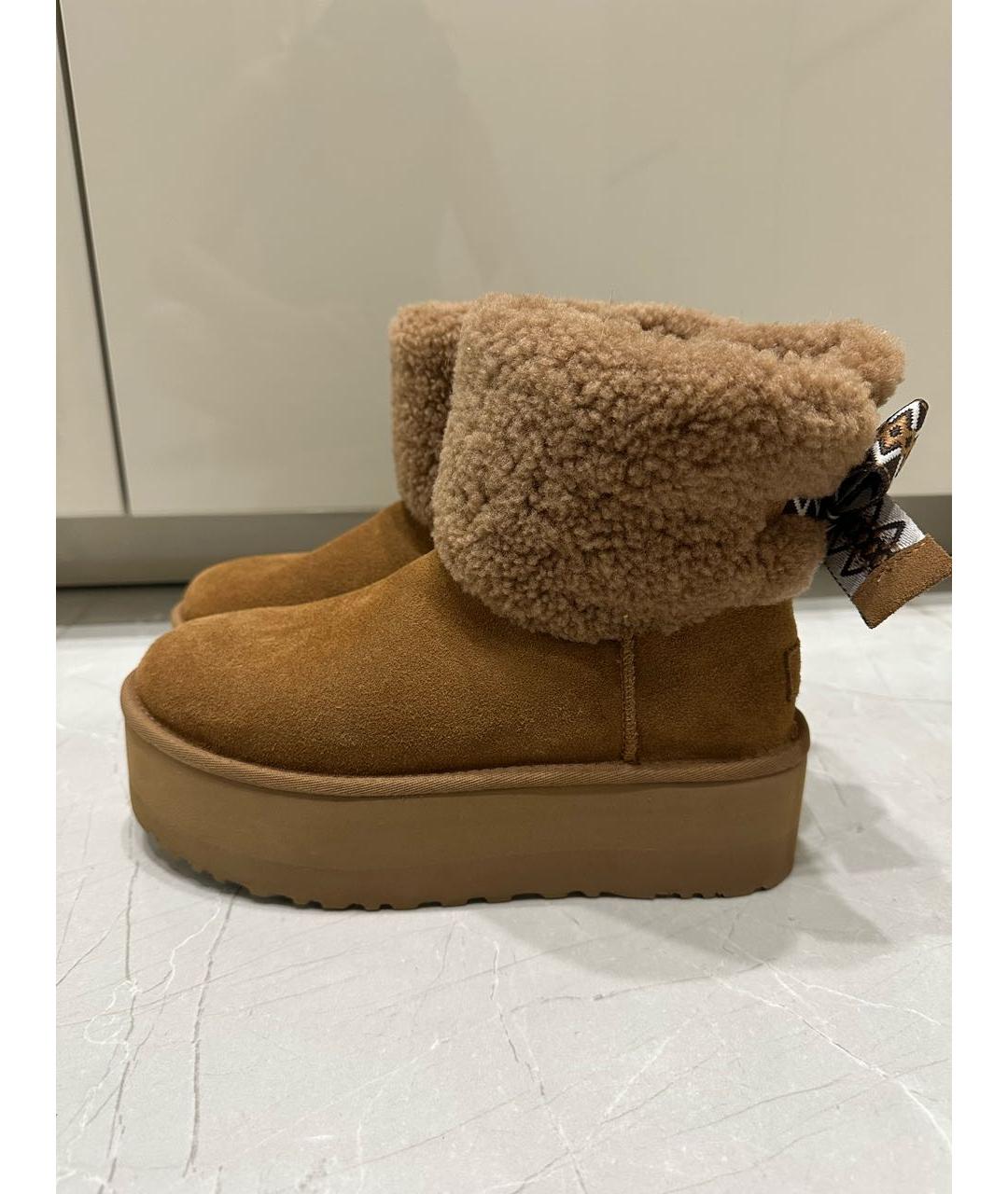 UGG Коричневые замшевые ботинки, фото 8