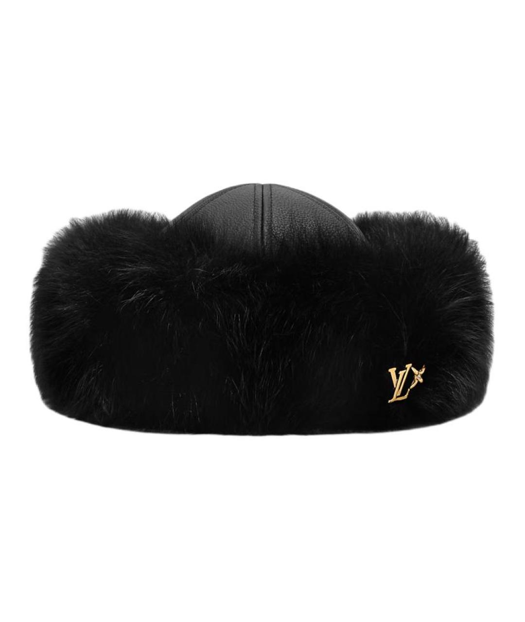 LOUIS VUITTON Черная шапка, фото 2