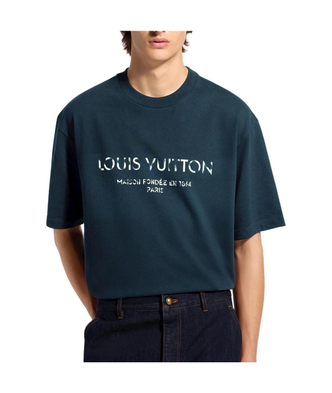 LOUIS VUITTON Синяя футболка, фото 2