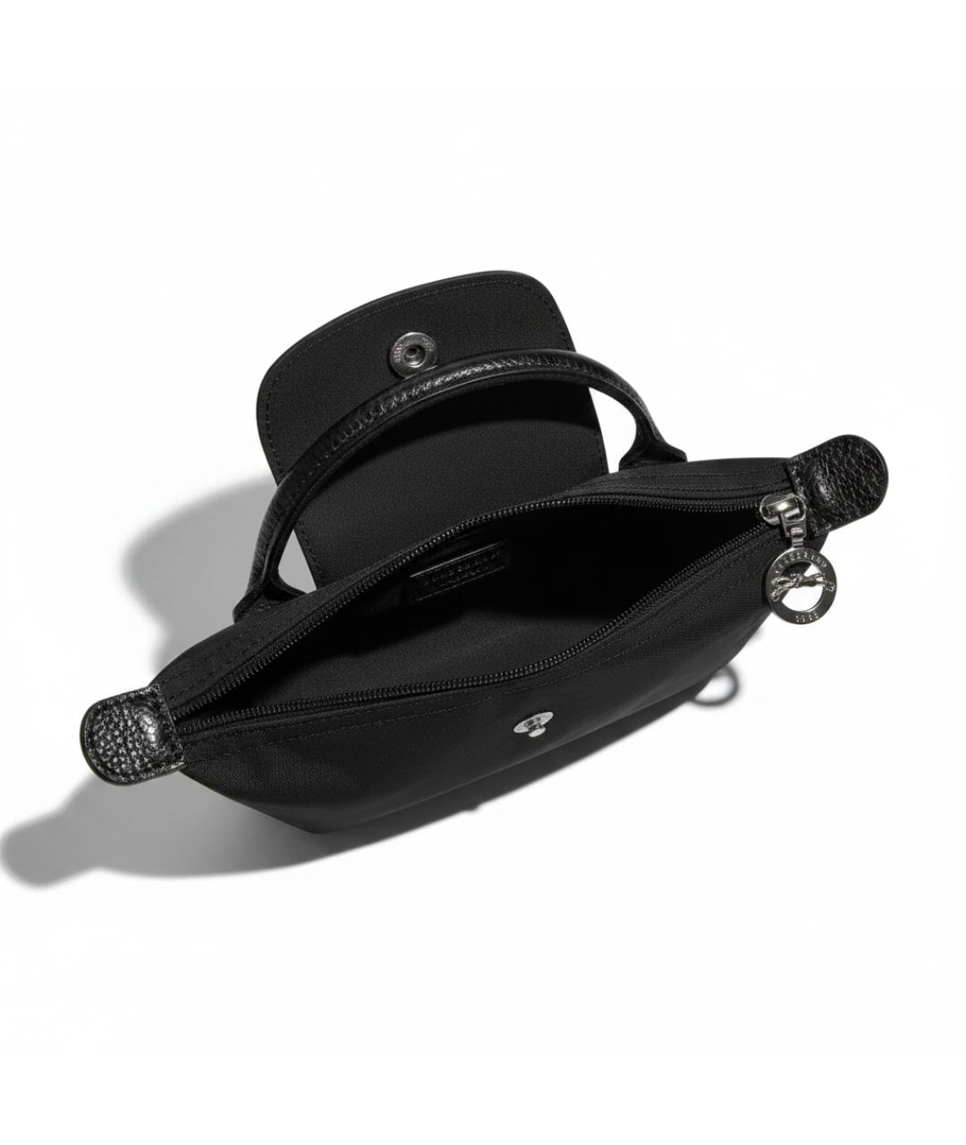 LONGCHAMP Черная тканевая сумка через плечо, фото 4