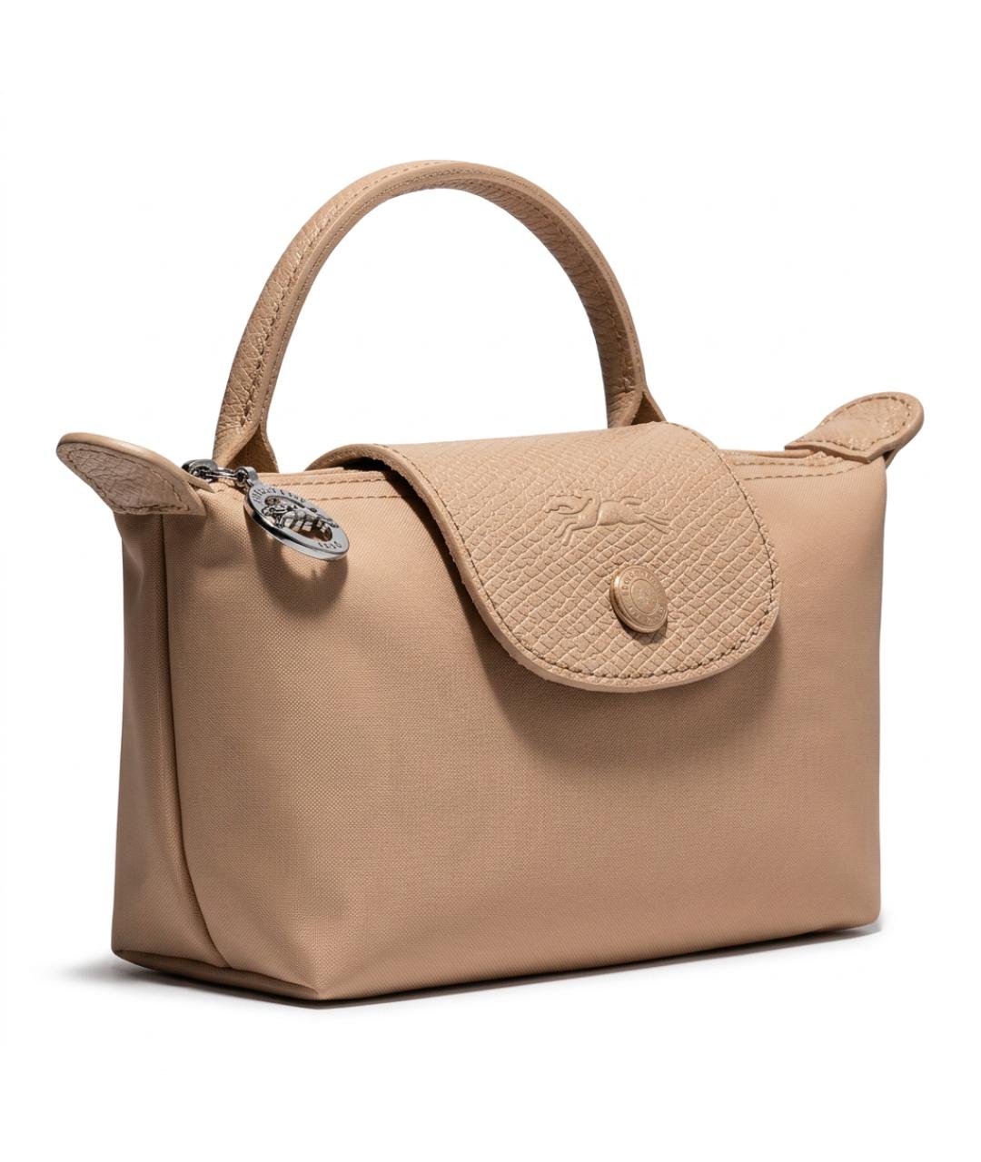 LONGCHAMP Бежевая сумка через плечо из канвы, фото 2