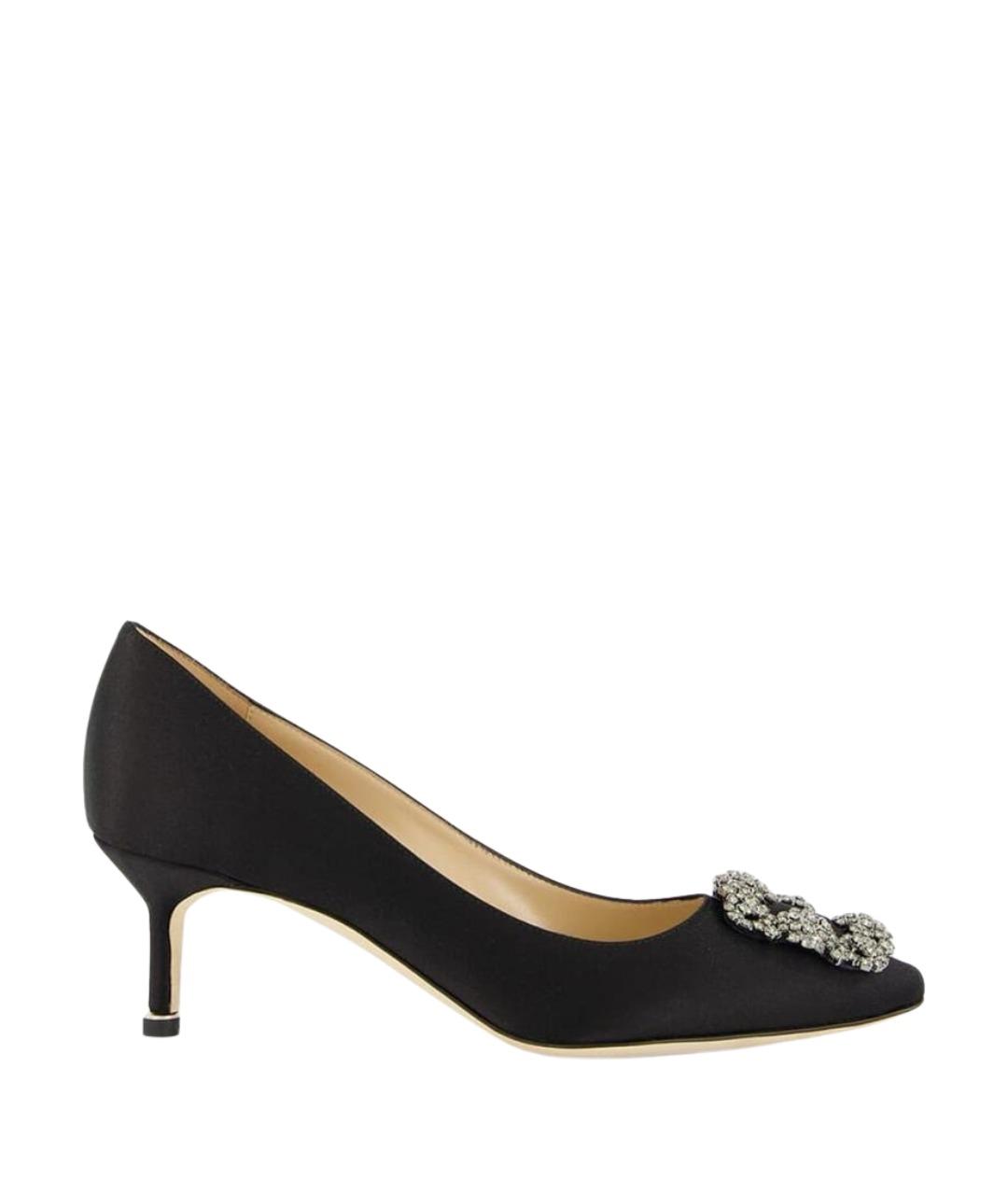 MANOLO BLAHNIK Черные текстильные туфли, фото 1