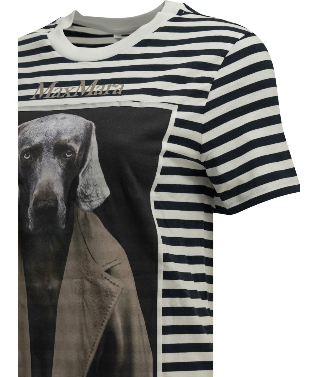 MAX MARA Черная хлопковая футболка, фото 4