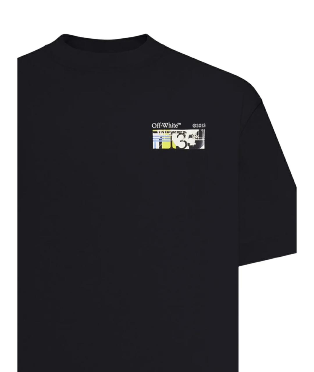 OFF-WHITE Черная хлопковая футболка, фото 2