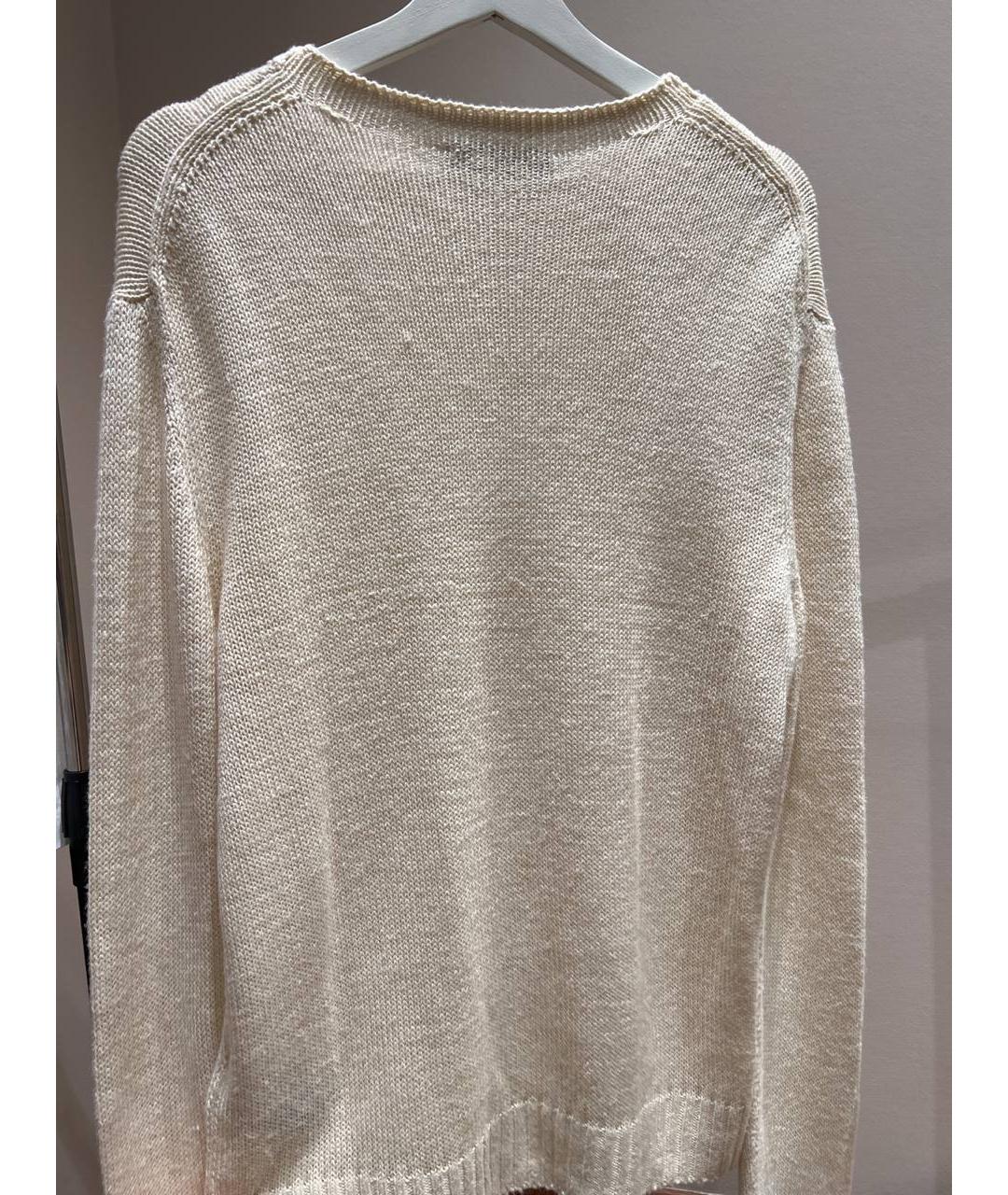 RALPH LAUREN Белый шелковый джемпер / свитер, фото 2