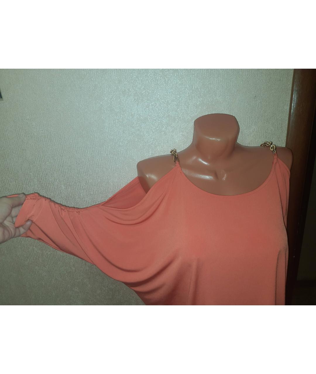 MICHAEL KORS Оранжевая полиэстеровая блузы, фото 2