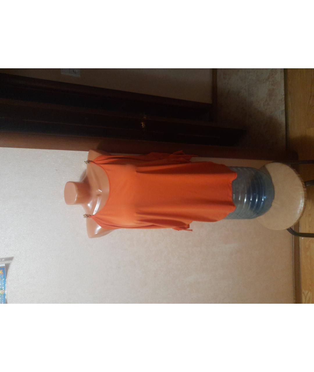 MICHAEL KORS Оранжевая полиэстеровая блузы, фото 6