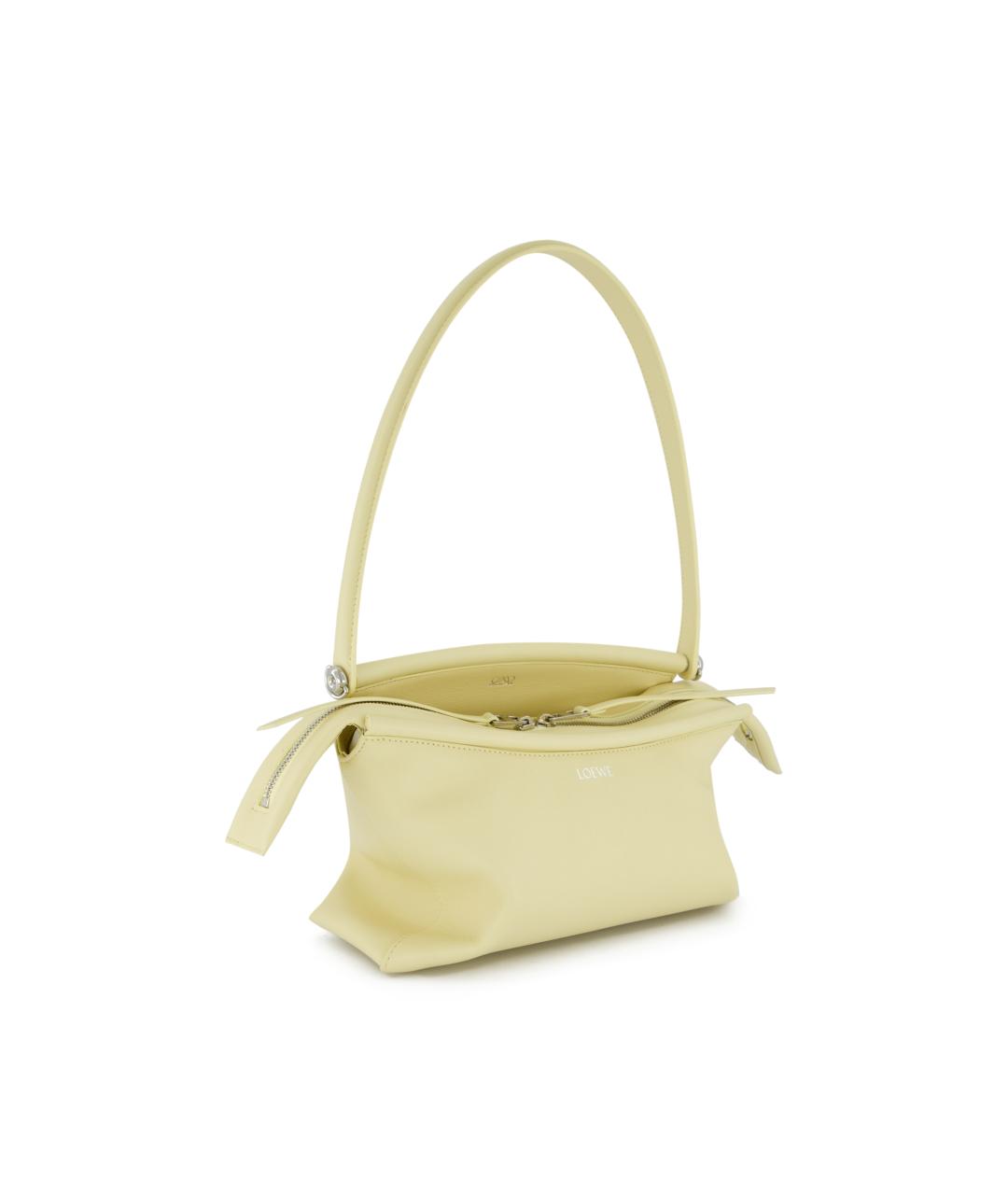 LOEWE Бежевая кожаная сумка через плечо, фото 3