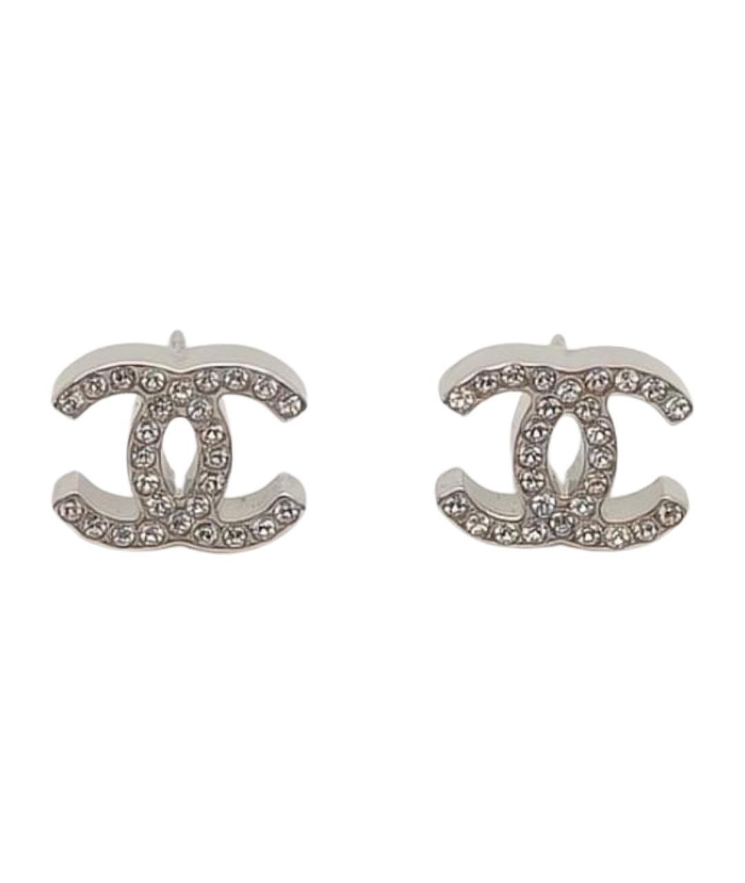 CHANEL Серебряные металлические серьги, фото 1