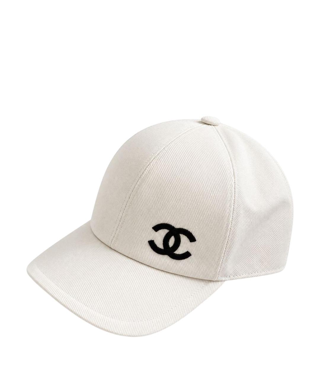 CHANEL Белая хлопковая кепка, фото 1
