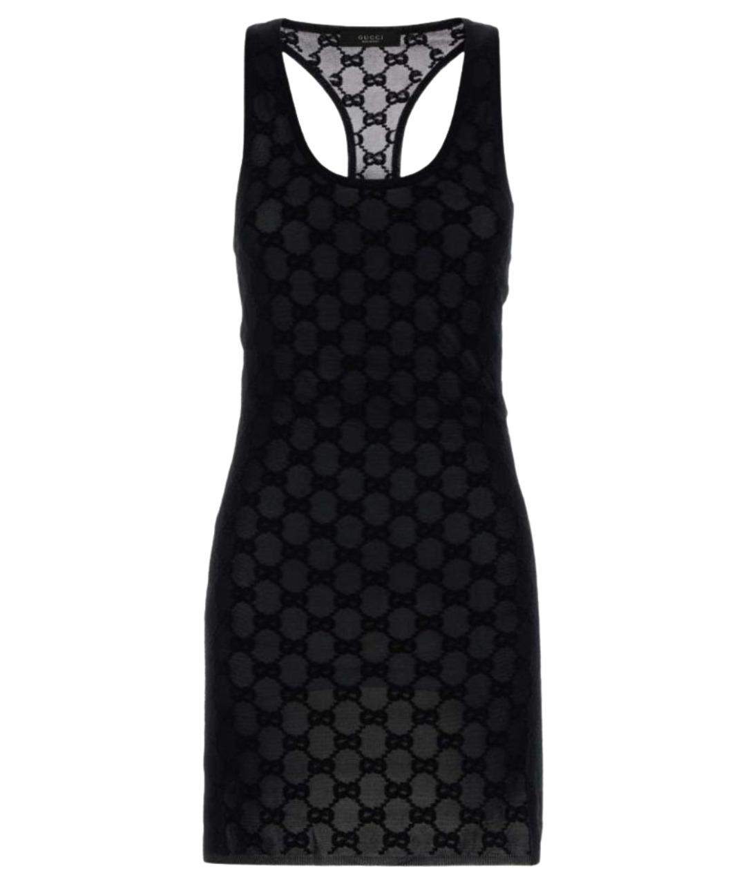 GUCCI Черное вискозное платье, фото 1