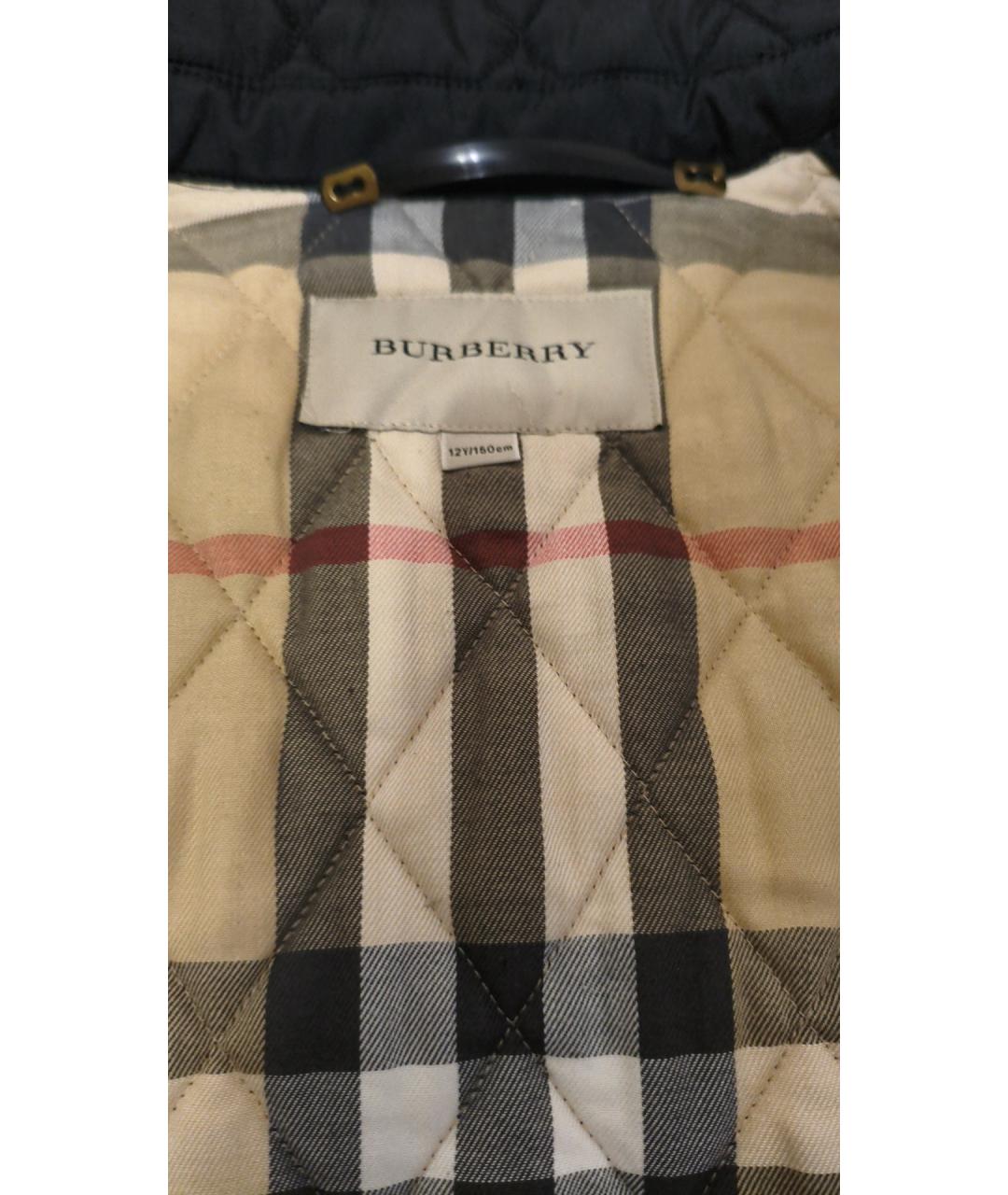 BURBERRY Черная нейлоновая куртка, фото 3